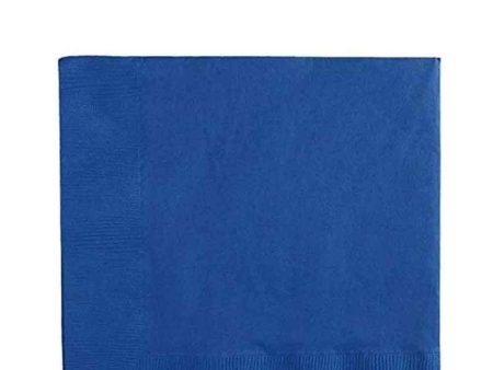 Bright Royal Blue 2-Ply Beverage Napkins, 40cts For Sale