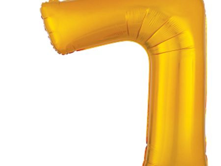 Gold Number 7  Foil Balloon 55cmx88cm For Discount