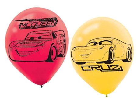 Cars 3 Latex Balloon 12in, 6pcs Online now