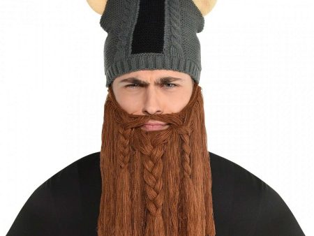 Adult Viking Hat With Beard For Sale